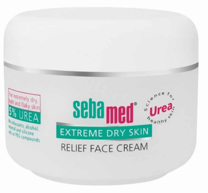 Nawilżający krem z mocznikiem 5% do bardzo suchej skóry twarzy - Sebamed Extreme Dry Skin Relief Face Cream — Zdjęcie N1
