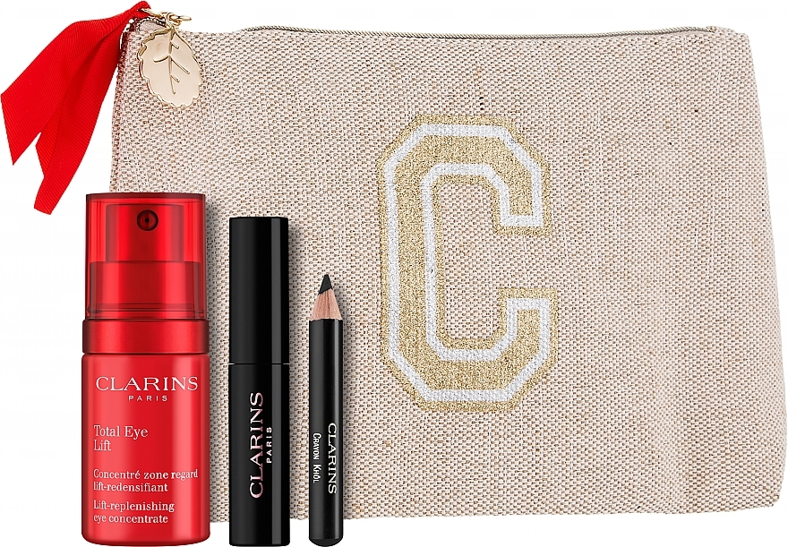 Zestaw - Clarins Multi-Intensive Total Eye Lift Set (eye/conc/15ml + mascara/3ml + eye/pencil/0.39g + bag) — Zdjęcie N1