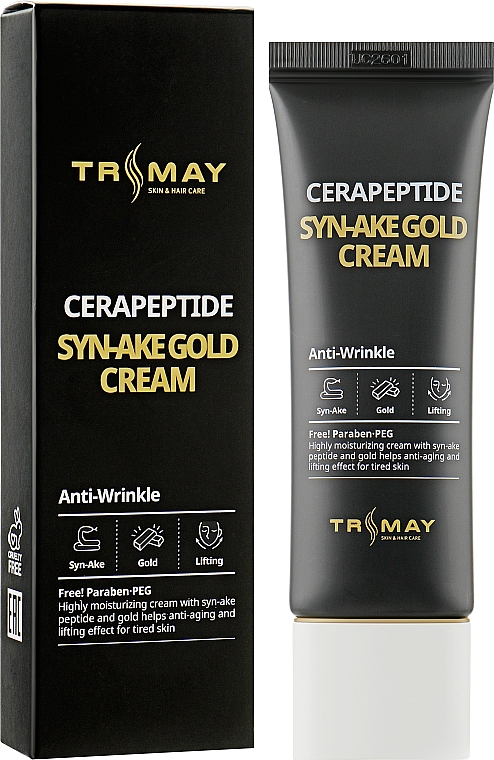 Odmładzający krem do twarzy - Trimay Cerapeptide Syn-Ake Gold Cream