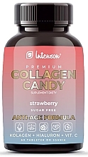 Suplement diety Kolagenowe pastylki do ssania o smaku truskawkowym - Intenson Collagen Candy Suplement Diety Strawberry — Zdjęcie N1