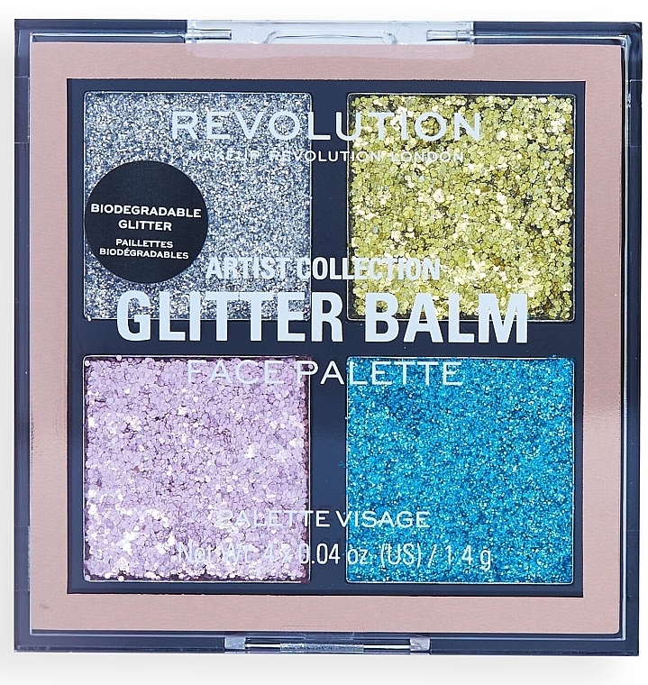 Paleta brokatowa - Makeup Revolution Artist Collection Glitter Balm Face Palette — Zdjęcie N1