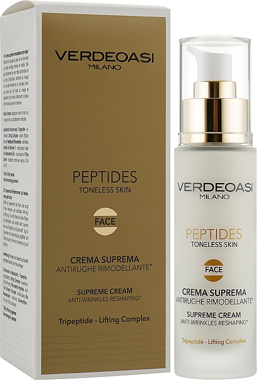 Przeciwzmarszczkowy krem nawilżający - Verdeoasi Peptides Supreme Cream Anti-Wrinkles Reshaping — Zdjęcie N2