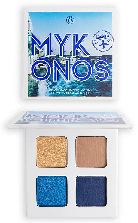Paleta cieni do powiek - BH Cosmetics Mesmerizing In Mykonos Shadow Quad — Zdjęcie N1