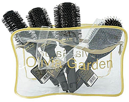 Zestaw 4 szczotek do włosów - Olivia Garden Ceramic+ Ion Black — Zdjęcie N1