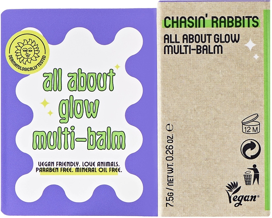Uniwersalny balsam nawilżający w sztyfcie - Chasin' Rabbits All About Glow Multi-Balm — Zdjęcie N2