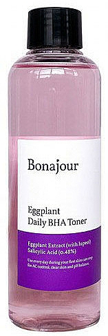 Tonik z ekstraktem z bakłażana i kwasem BHA - Bonajour Eggplant BHA Daily Toner — Zdjęcie N1
