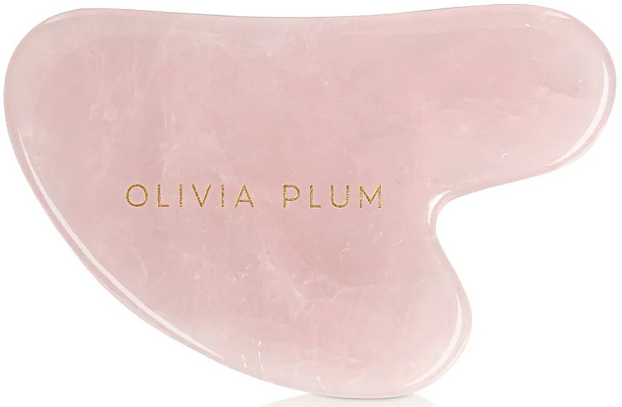 Kamień gua sha, kwarc różowy - Olivia Plum Contour Gua Sha — Zdjęcie N1