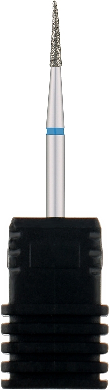 Diamentowy frez do manicure Cone 858 165 014V, 1,4 mm, niebieskie wycięcie - Tufi Profi Premium — Zdjęcie N1