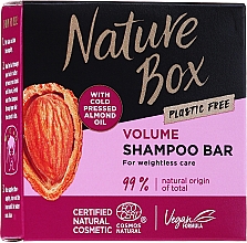 Szampon w kostce do włosów + mydelniczka w prezencie - Nature Box Shampoo Bar Almond Oil — Zdjęcie N4