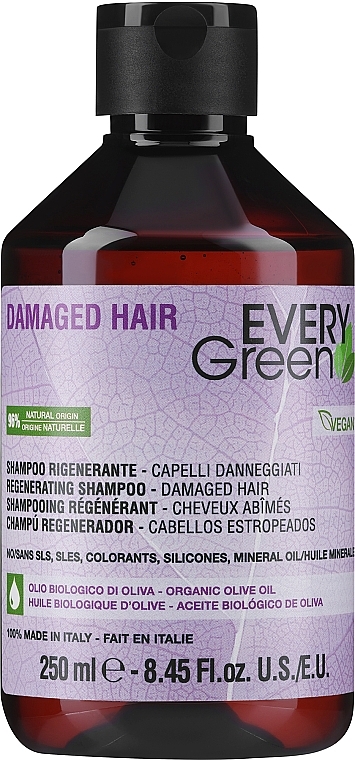 Rewitalizujący szampon do włosów zniszczonych - EveryGreen Damaged Hair Regenerating Shampoo