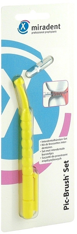 Szczoteczka międzyzębowa - Miradent Interd.Pic-Brush Set Yellow — Zdjęcie N1