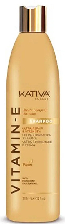 Szampon do włosów - Kativa Vitamin E Biotin Complex & Bamboo Shampoo — Zdjęcie N1