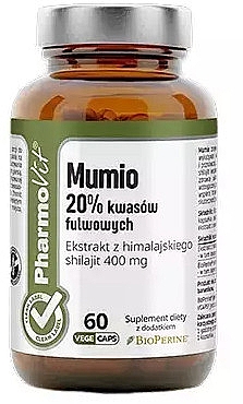 Suplement diety Mumiye 20% 60 szt. - Pharmovit Clean Label — Zdjęcie N1