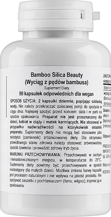 Suplement diety z krzem z bambusa na włosy, skórę i paznokcie - Now Foods Bamboo Silica Beauty — Zdjęcie N2