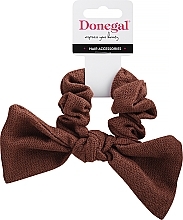 Gumki do włosów, brązowe z kokardką - Donegal FA-5689 — Zdjęcie N1