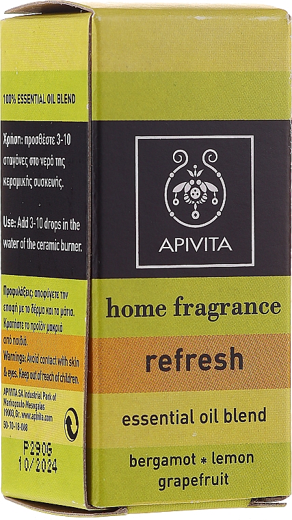 Kompozycja olejków eterycznych Świeżość - Apivita Aromatherapy Essential Oil Refresh — фото N1