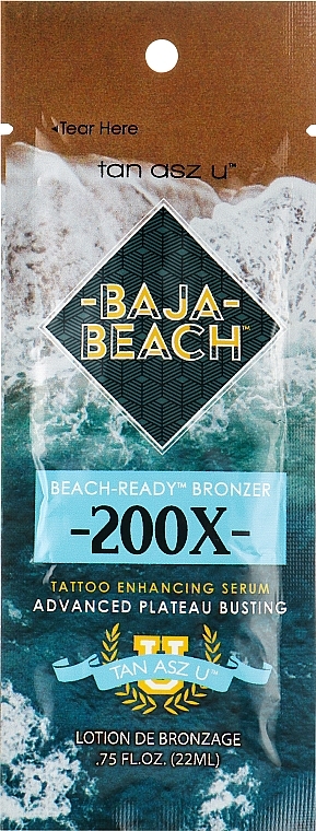 Krem do opalania z bronzerem - Tan Asz U Baja Beach 200X Beach-Ready Bronzer (próbka)