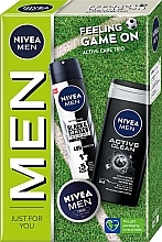 Kup Zestaw dla mężczyzn - NIVEA MEN Feeling Game On Set (sh/gel/250ml + deo/150ml + b/cr/30ml)