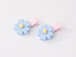 Spinka do włosów z kwiatkiem, niebieski - Lolita Accessories  — Zdjęcie N2