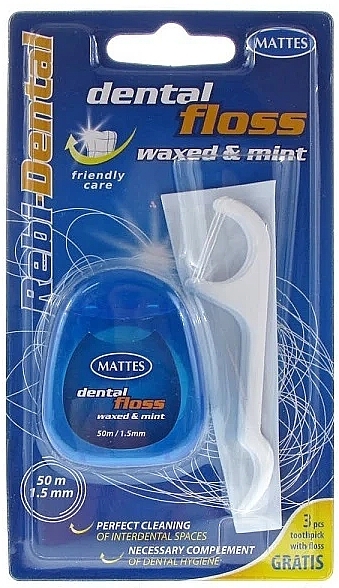 Nić dentystyczna + wykałaczka do nici dentystycznej - Mattes Rebi-Dental — Zdjęcie N1