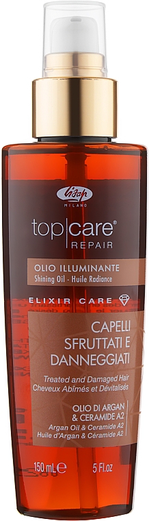 Olejek nabłyszczający włosy - Lisap Top Care Repair Elixir Care Shining Oil — Zdjęcie N4