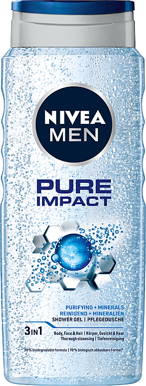 Oczyszczający żel pod prysznic dla mężczyzn - NIVEA MEN Pure Impact Shower Gel — Zdjęcie N1