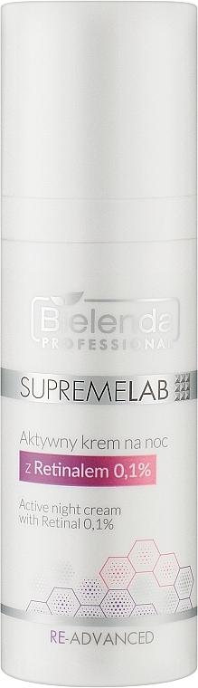Aktywny krem ​​z retinolem na noc - Bielenda Professional Supremelab Re-Advanced Active Night Cream With Retinol 0.1%
