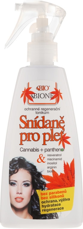 Orzeźwiający tonik do twarzy z olejem konopnym - Bione Cosmetics Cannabis Tonic