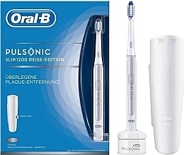 Kup Elektryczna szczoteczka do zębów z etui, srebrna - Oral-B Pulsonic Slim 1200 Travel Edition