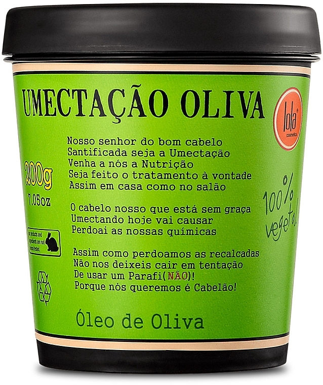 Nawilżająca maska odżywcza z oliwą z oliwek do włosów zniszczonych - Lola Cosmetics Umectacao Oliva Mask — Zdjęcie N1