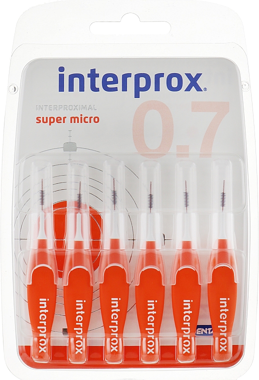 Szczoteczki międzyzębowe, 0,7 mm - Dentaid Interprox 4G Super Micro — Zdjęcie N1