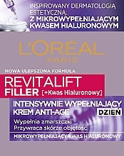 PRZECENA! L'Oreal Paris Revitalift Filler Hyaluronic Acid Day Cream - Krem Anti-Age na dzień Hialuronowe wypełnienie * — Zdjęcie N3
