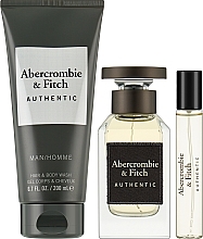 Abercrombie & Fitch Authentic Men - Zestaw (edt 100 ml + edt 15 ml + h&b/wash 200 ml) — Zdjęcie N2