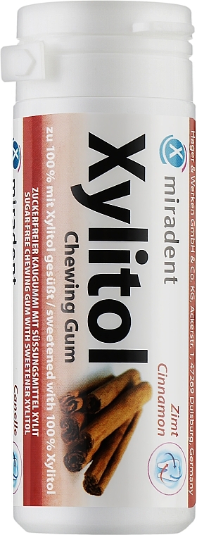 Guma do żucia z cynamonem - Miradent Xylitol Chewing Gum Cinnamon — Zdjęcie N1