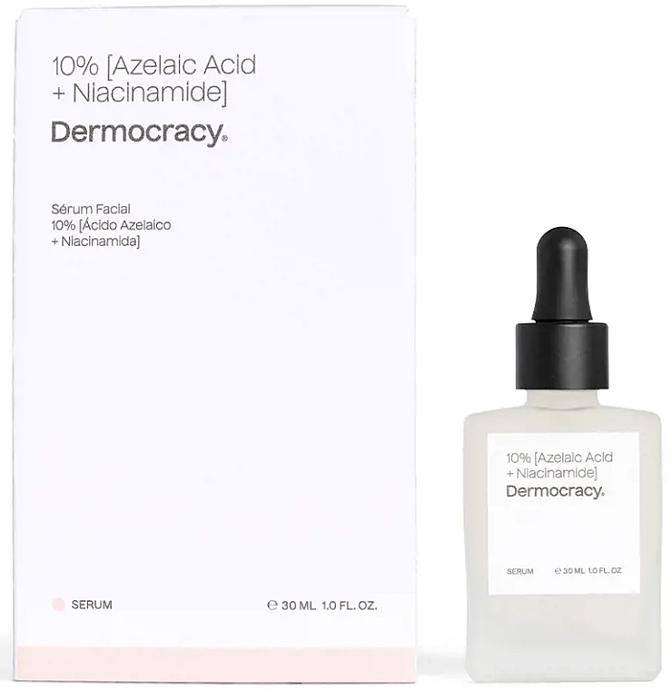 Serum do twarzy 10% kwas azelainowy+niacynamid - Dermocracy 10% Azelaic Acid + Niacinamide Facial Serum — Zdjęcie N1