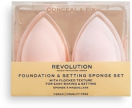Zestaw gąbek do makijażu - Makeup Revolution Conceal & Fix Setting Sponges  — Zdjęcie N1