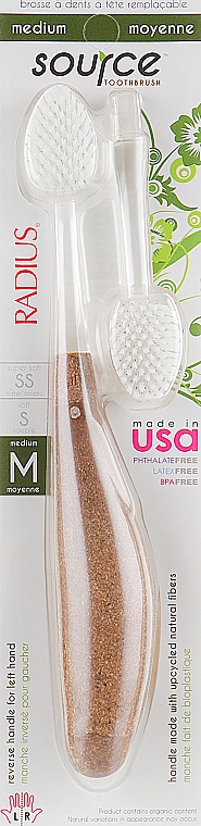 Średnio twarda szczoteczka do zębów, konopie - Radius Source Toothbrush Hemp — Zdjęcie N1