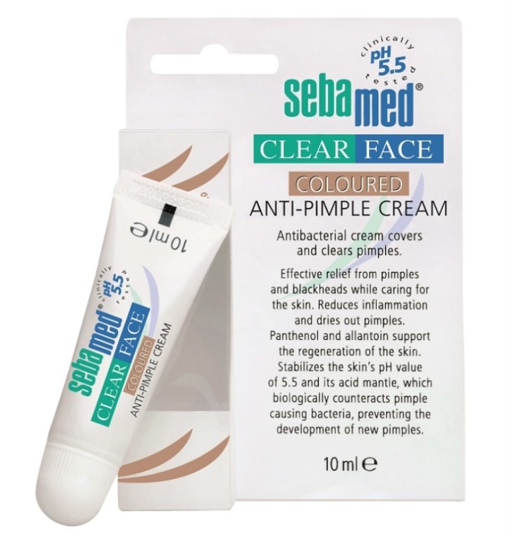 Krem do twarzy przeciw wypryskom - Sebamed Clear Face Coloured Anti Pimple Cream — Zdjęcie N1