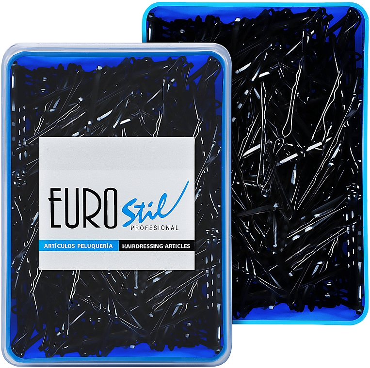 Spinki do włosów 50 mm, 300 szt., 01610/50, czarne - Eurostil — Zdjęcie N1