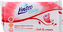 Kup PRZECENA! Chusteczki nawilżane dla dzieci, 24 szt. - Linteo Baby Soft & Cream *