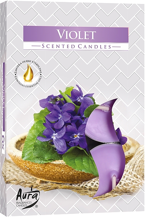 Tealight Fiołki - Bispol Violet Scented Candles — Zdjęcie N1