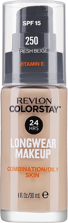 Podkład - Revlon ColorStay Longwear Mekeup Vitamin E Combination/Oily Skin SPF 15 — Zdjęcie N1