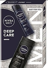 Zestaw - NIVEA Men  Deep Care (deo/150ml + sh/gel/250ml) — Zdjęcie N1