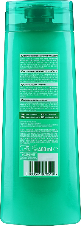 Wzmacniający szampon do włosów przetłuszczających się z suchymi końcówkami - Garnier Fructis Hydra Fresh Shampoo — Zdjęcie N2