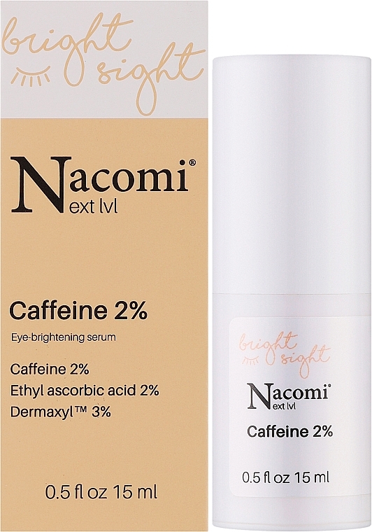 Rozjaśniające serum pod oczy z 2% kofeiny - Nacomi Next Level Caffeine 2% Eye Brightening Serum — Zdjęcie N2