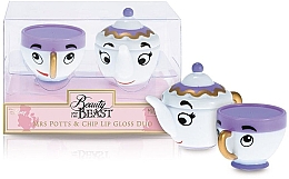 Zestaw balsamów do ust - Mad Beauty Disney Mrs Potts & Chips Lip Gloss Duo (lipbalm/2pc) — Zdjęcie N1