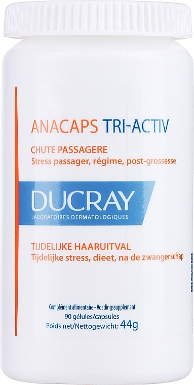 Suplement diety na skórę głowy, włosy i paznokcie - Ducray AnaCaps Tri-Activ Capsule — Zdjęcie N1