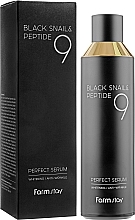 Serum do twarzy z ekstraktem z czarnego ślimaka i peptydami - Farmstay Black Snail & Peptide 9 Perfect Serum — Zdjęcie N4