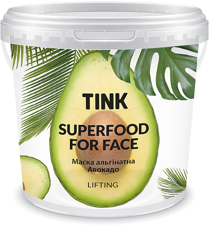 Maska alginianowa z efektem liftingu Awokado i kolagen - Tink SuperFood For Face Alginate Mask