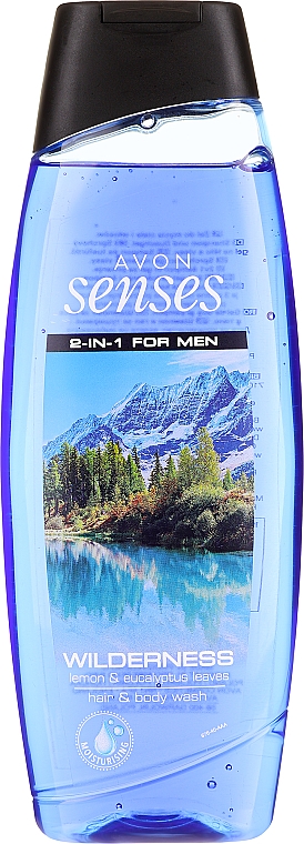 Szampon-żel pod prysznic dla mężczyzn - Avon Senses Wilderness Lemon & Eucalyptus Leaves Hair & Body Wash — Zdjęcie N1